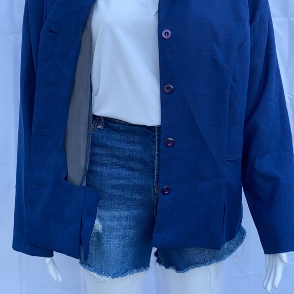 Old Navy blue high-rise rip jean short - Picture 7 of 9